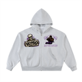 Fleeced Full-Zip Boxy Hoodie