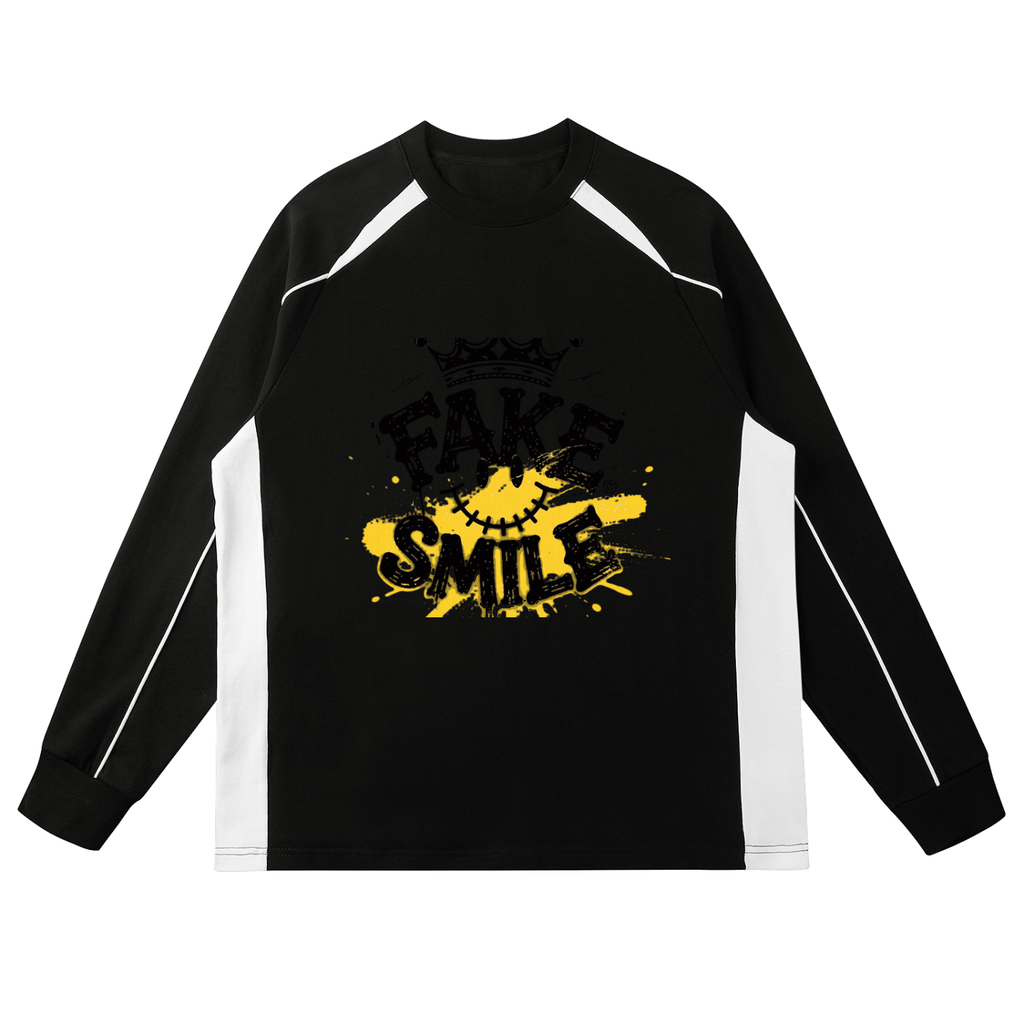 Contrast Panel Raglan Sweatshirt