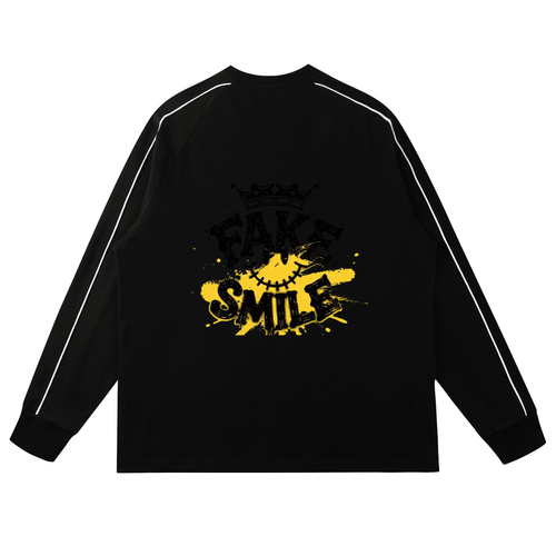 Contrast Panel Raglan Sweatshirt