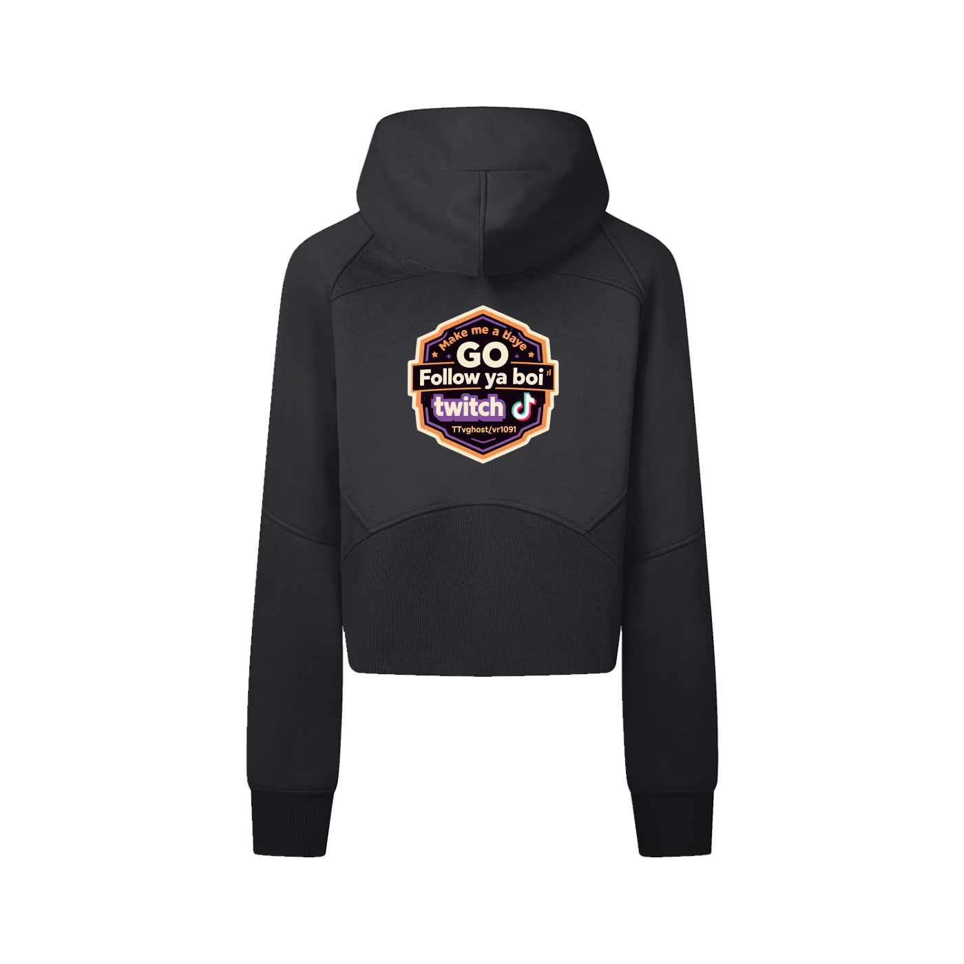 Cropped Zip-Through Hoodie