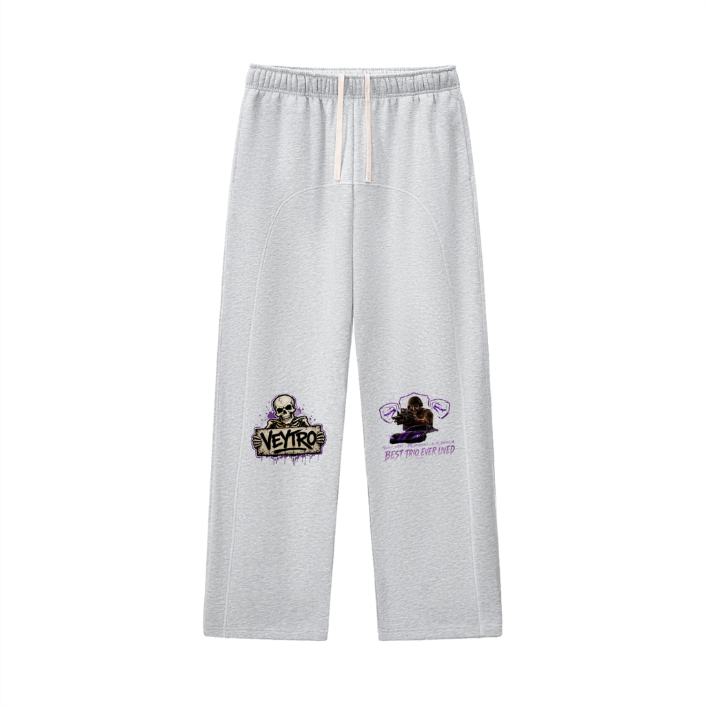 Contrast-Stitched Fleece Sweatpants