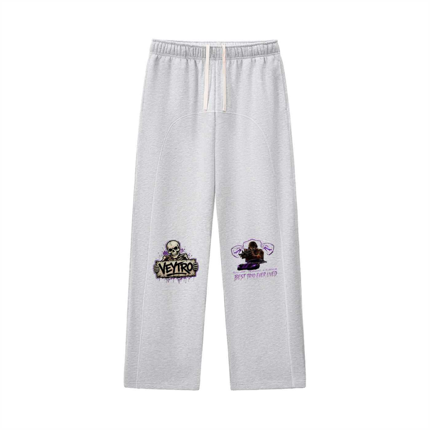 Contrast-Stitched Fleece Sweatpants